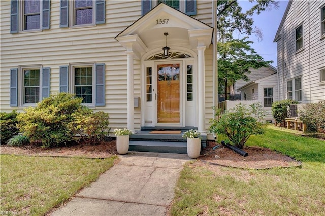 1357 Buckingham Ave, Norfolk, VA 23508 - property entrance featuring a yard