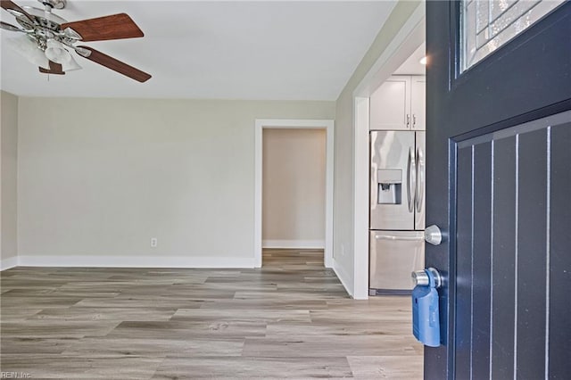 3332 Lusk St, Virginia Beach, VA 23464 - entryway with a ceiling fan and light wood-style floors