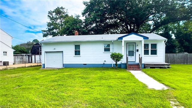 1220 E Balview Ave, Norfolk, VA 23503 - view of front of property featuring crawl space, a chimney, and a garage