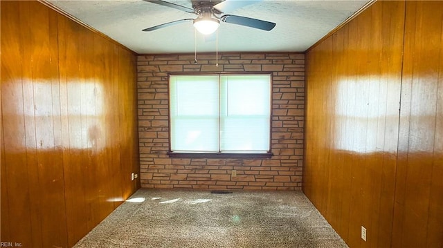 1220 E Balview Ave, Norfolk, VA 23503 - carpeted spare room featuring wooden walls and ceiling fan