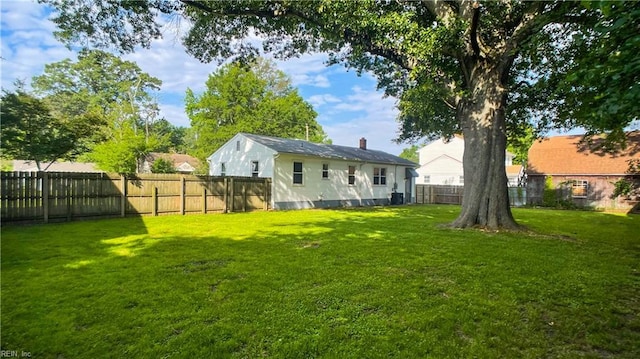 1220 E Balview Ave, Norfolk, VA 23503 - rear view of house featuring a fenced backyard and a chimney