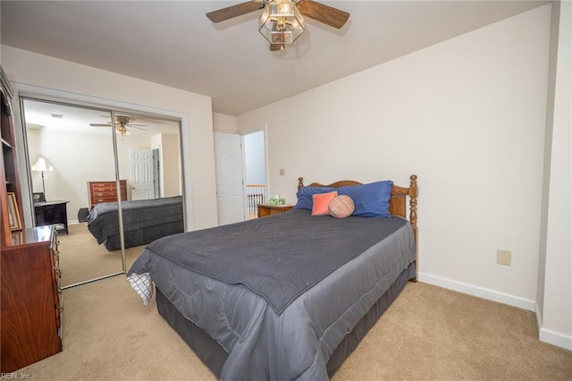 1040 Sanderson Rd, Chesapeake, VA 23322 - carpeted bedroom with a closet and ceiling fan