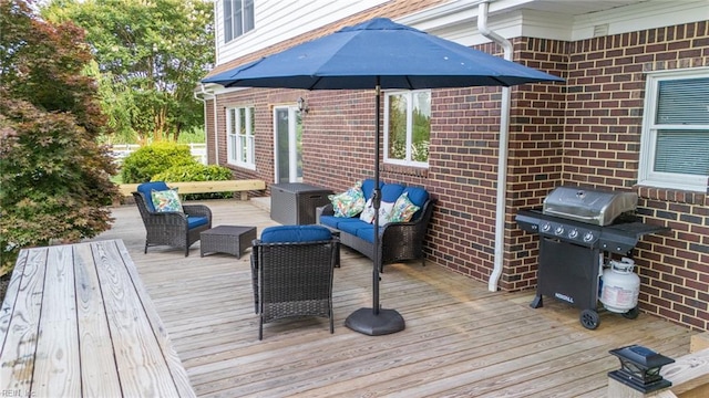 1040 Sanderson Rd, Chesapeake, VA 23322 - deck with area for grilling and an outdoor living space