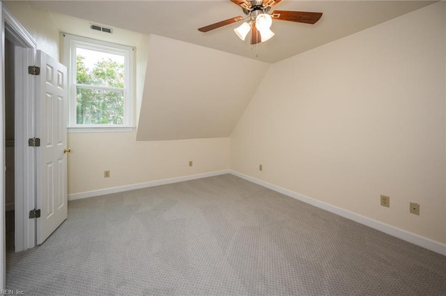1040 Sanderson Rd, Chesapeake, VA 23322 - bonus room with light colored carpet, a ceiling fan, and vaulted ceiling