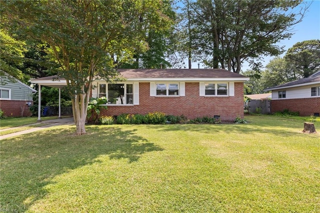 5813 Andrea Dr, Norfolk, VA 23518 - view of front of property featuring brick siding and crawl space