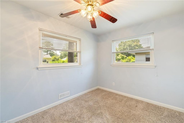 5813 Andrea Dr, Norfolk, VA 23518 - carpeted spare room featuring baseboards and a ceiling fan