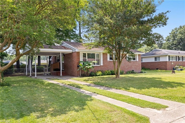 5813 Andrea Dr, Norfolk, VA 23518 - single story home featuring brick siding and an attached carport