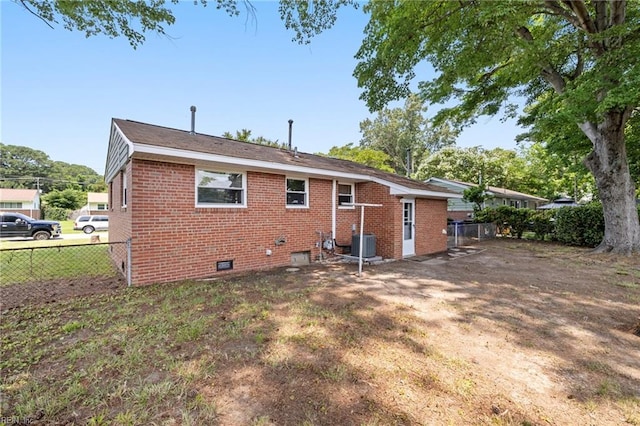 5813 Andrea Dr, Norfolk, VA 23518 - rear view of house featuring brick siding and crawl space