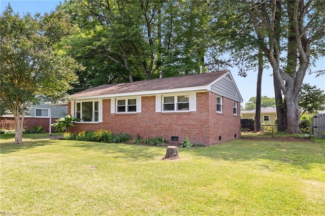 5813 Andrea Dr, Norfolk, VA 23518 - view of front of home with crawl space and brick siding