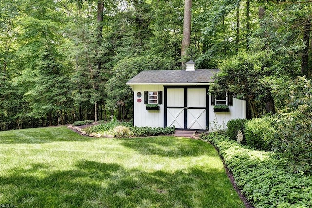 8265 Wrenfield Dr, Williamsburg, VA 23188 - view of shed with a forest view