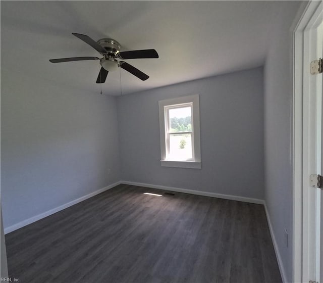 7276 Griffin Rd, Gloucester, VA 23061 - empty room featuring dark wood-style floors and ceiling fan