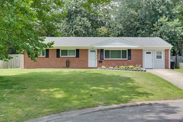 331 Silina Ct, Virginia Beach, VA 23452 - ranch-style house featuring brick siding and a shingled roof