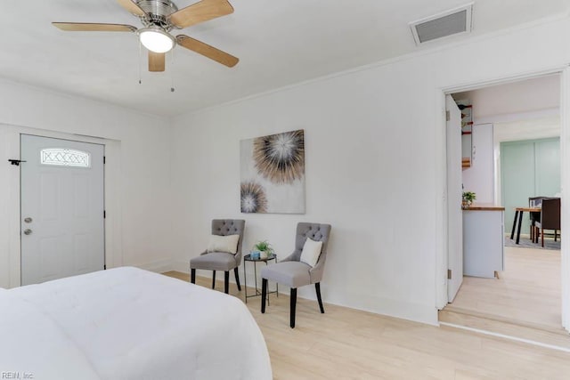 331 Silina Ct, Virginia Beach, VA 23452 - bedroom with wood finished floors, ceiling fan, and crown molding