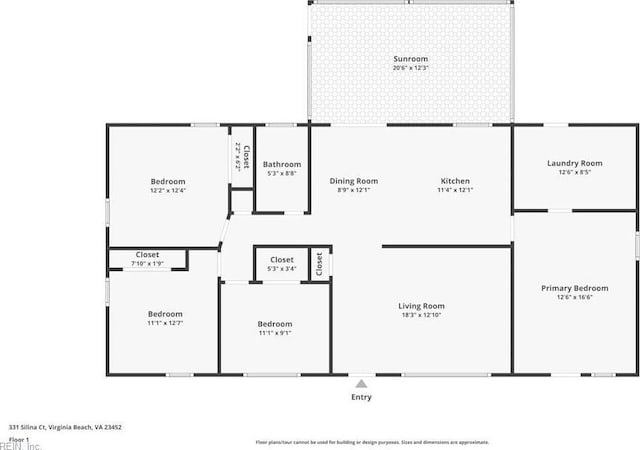 331 Silina Ct, Virginia Beach, VA 23452 - view of room layout