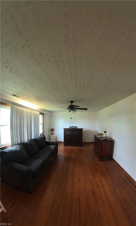 3244 Pruden Blvd, Suffolk, VA 23434 - living area featuring a ceiling fan and wood finished floors