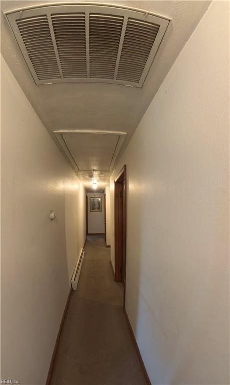 3244 Pruden Blvd, Suffolk, VA 23434 - hallway with attic access and baseboard heating