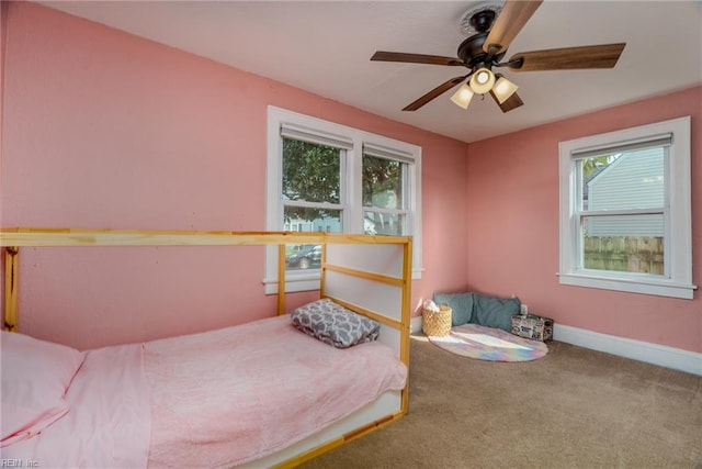 325 E Lorengo Ave, Norfolk, VA 23503 - carpeted bedroom with baseboards and ceiling fan