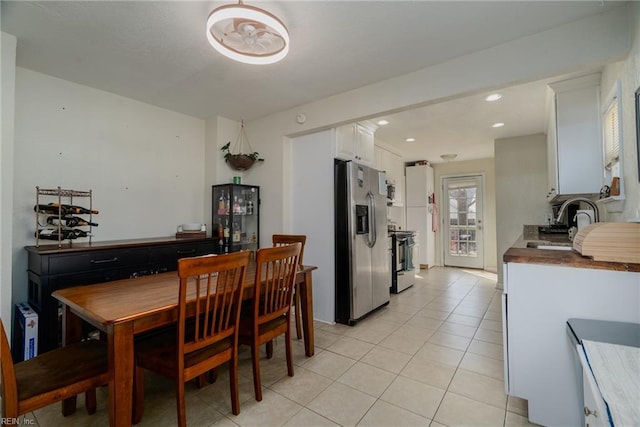 325 E Lorengo Ave, Norfolk, VA 23503 - dining area featuring light tile patterned floors and recessed lighting