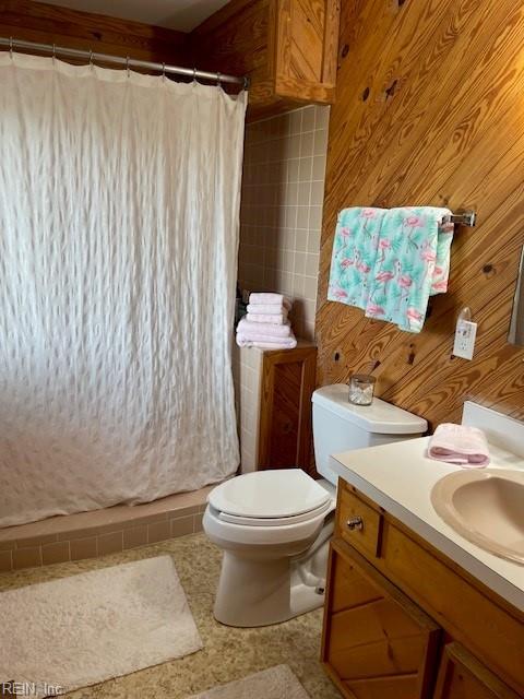 3225 Sandfiddler Rd, Virginia Beach, VA 23456 - full bath with vanity and a shower with shower curtain