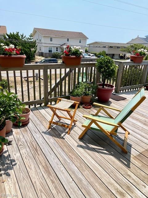 3225 Sandfiddler Rd, Virginia Beach, VA 23456 - wooden terrace featuring a residential view