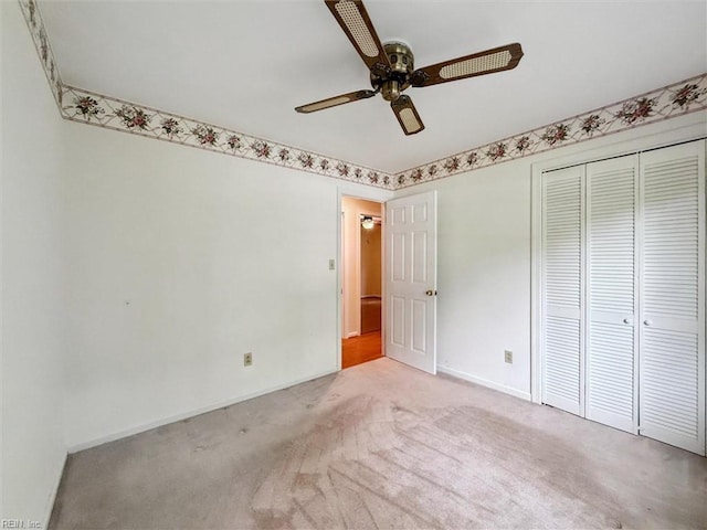 4 Everett Dr, Newport News, VA 23602 - unfurnished bedroom with a closet, carpet flooring, and ceiling fan