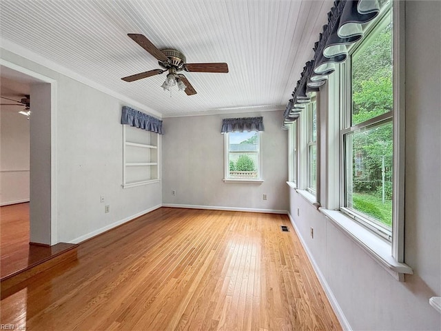 4 Everett Dr, Newport News, VA 23602 - unfurnished room with ceiling fan, crown molding, and light wood-style flooring