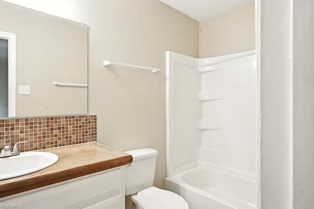 1027 E Little Back River Rd, Hampton, VA 23669 - bathroom with decorative backsplash, vanity, and shower / bathtub combination