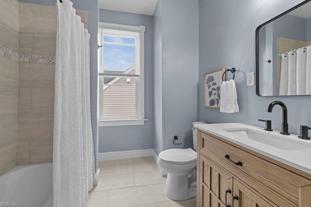 2233 Keller Ave, Norfolk, VA 23509 - full bathroom with vanity, tile patterned flooring, and shower / tub combo
