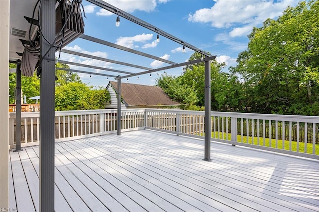 929 Magnolia Ave, Norfolk, VA 23508 - wooden deck featuring a pergola