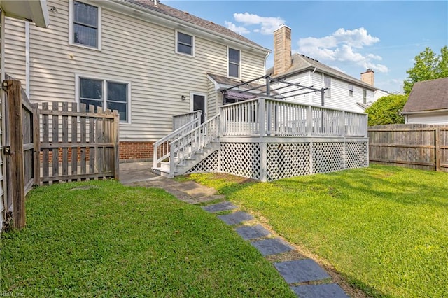 929 Magnolia Ave, Norfolk, VA 23508 - rear view of house featuring a deck and a fenced backyard