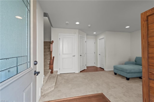 619 Muddy Creek Rd, Chesapeake, VA 23324 - entryway with carpet and recessed lighting