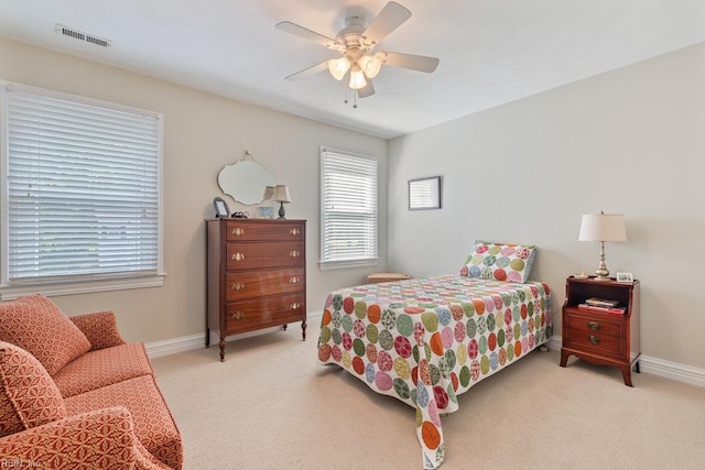 633 Aguila Dr, Chesapeake, VA 23322 - bedroom featuring light carpet and ceiling fan