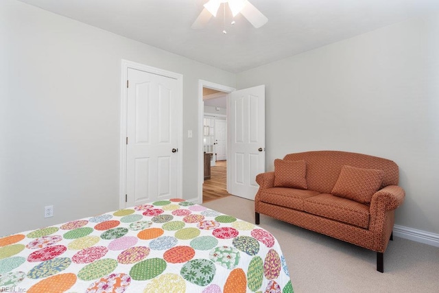 633 Aguila Dr, Chesapeake, VA 23322 - bedroom featuring light colored carpet and a ceiling fan