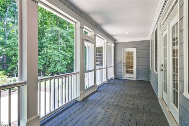 3 Menife Ct, Williamsburg, VA 23188 - unfurnished sunroom featuring hardwood / wood-style floors, healthy amount of natural light, and ornamental molding