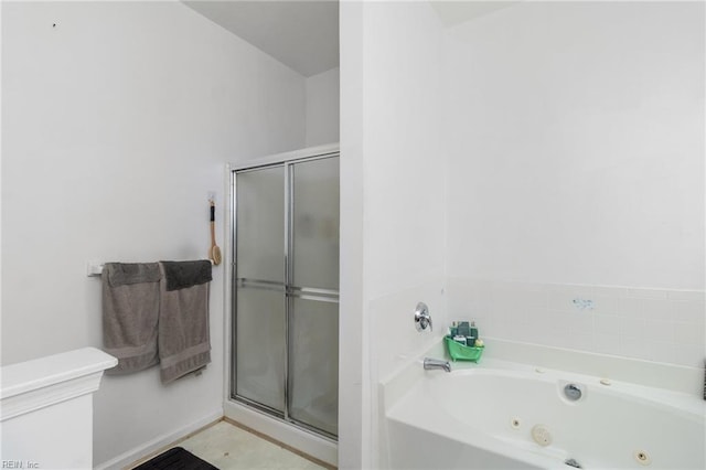 1058 Hillpoint Rd, Suffolk, VA 23434 - bathroom with a shower stall and a tub with jets