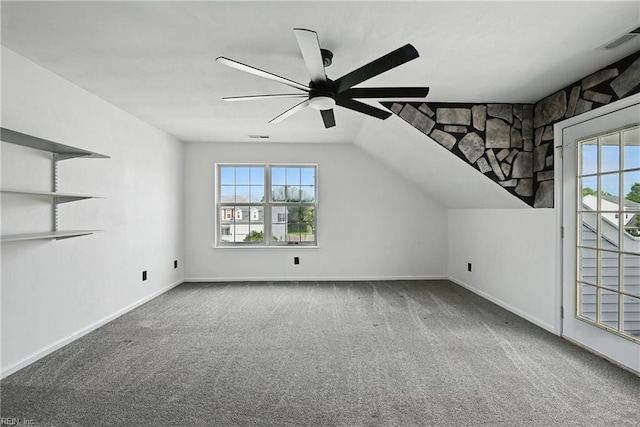700 Hilltop Ct, Chesapeake, VA 23322 - additional living space featuring carpet flooring, ceiling fan, and lofted ceiling