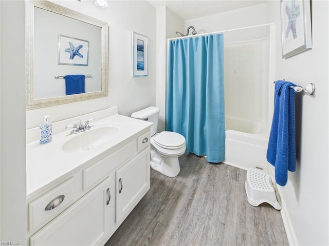 2909 Drum Point Cres, Chesapeake, VA 23321 - bathroom featuring vanity, wood finished floors, and shower / tub combo