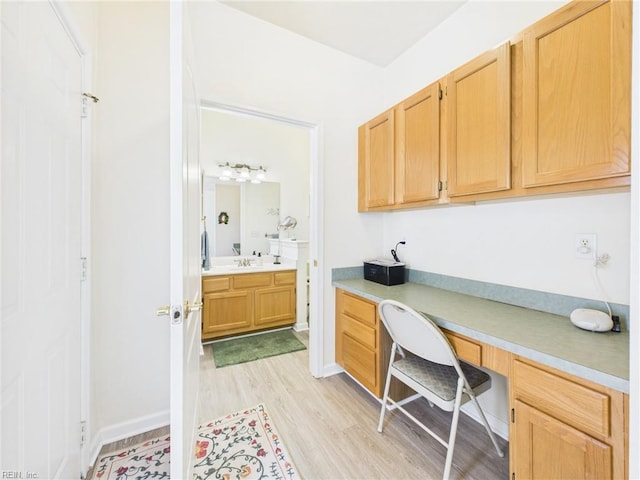 2909 Drum Point Cres, Chesapeake, VA 23321 - office with built in desk and light wood-style flooring