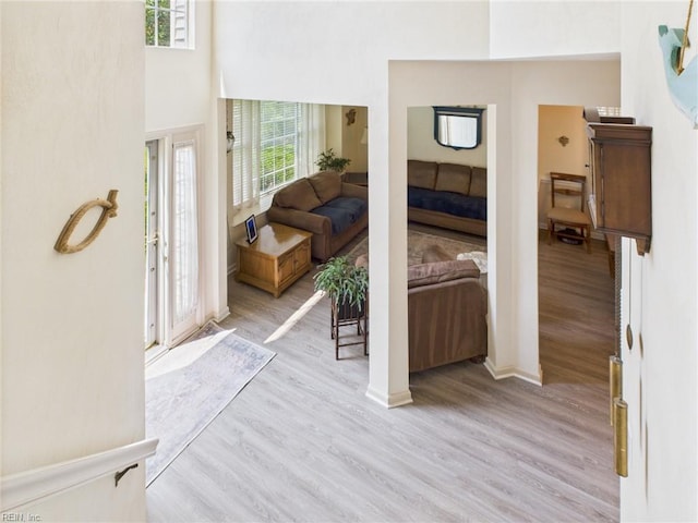 2909 Drum Point Cres, Chesapeake, VA 23321 - entrance foyer with light wood-style flooring and a towering ceiling