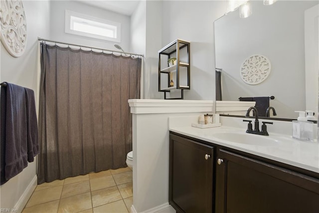 3216 Meanley Dr, Chesapeake, VA 23323 - full bath with vanity, tile patterned floors, and curtained shower