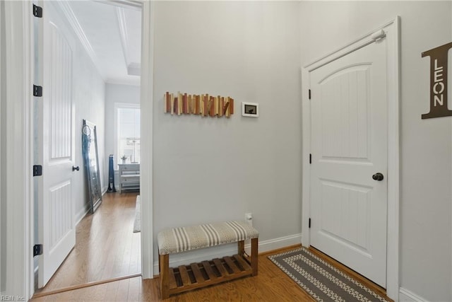 3216 Meanley Dr, Chesapeake, VA 23323 - corridor featuring wood finished floors and ornamental molding