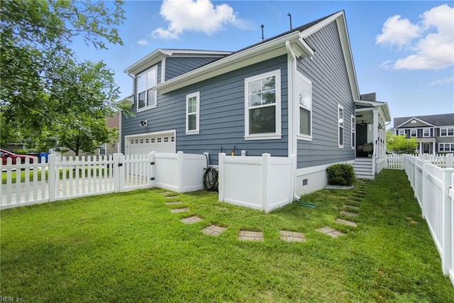 3216 Meanley Dr, Chesapeake, VA 23323 - view of home's exterior with a garage and crawl space
