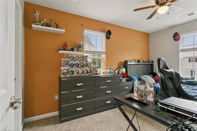 112 Mccormick Pl, Williamsburg, VA 23185 - office featuring carpet and a ceiling fan