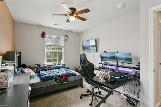 112 Mccormick Pl, Williamsburg, VA 23185 - bedroom featuring a desk, carpet floors, and ceiling fan