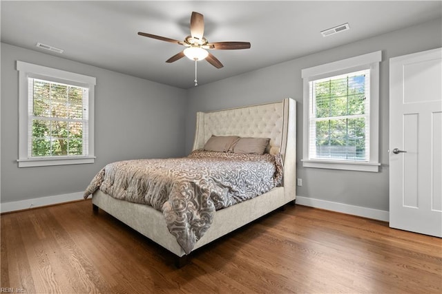 2309 Drum Creek Rd, Chesapeake, VA 23321 - bedroom featuring wood finished floors and a ceiling fan