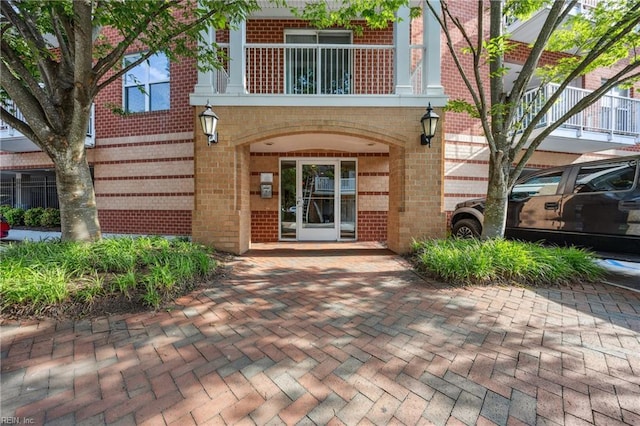 249 W Freemason St Unit 408, Norfolk, VA 23510 - entrance to property with brick siding and a balcony