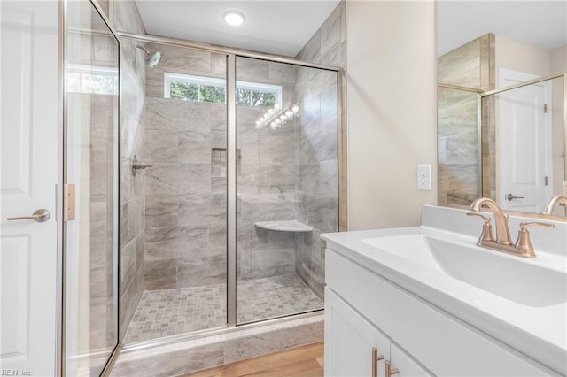 3334 Sleepy Hole Rd, Suffolk, VA 23435 - bathroom featuring vanity and a stall shower