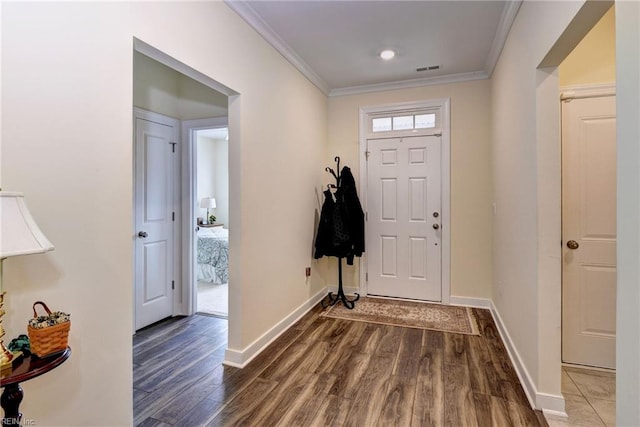 3998 Isaac Cir, Williamsburg, VA 23188 - entrance foyer with wood finished floors and crown molding