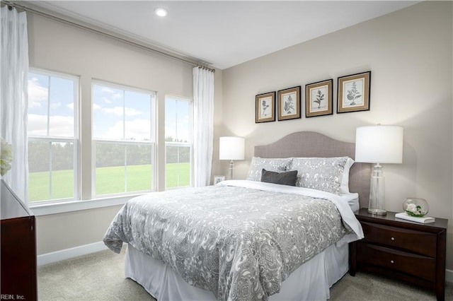 105 Repose Rd, Williamsburg, VA 23185 - bedroom with light colored carpet, multiple windows, and recessed lighting