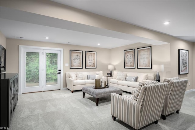 105 Repose Rd, Williamsburg, VA 23185 - carpeted living area with recessed lighting and baseboards